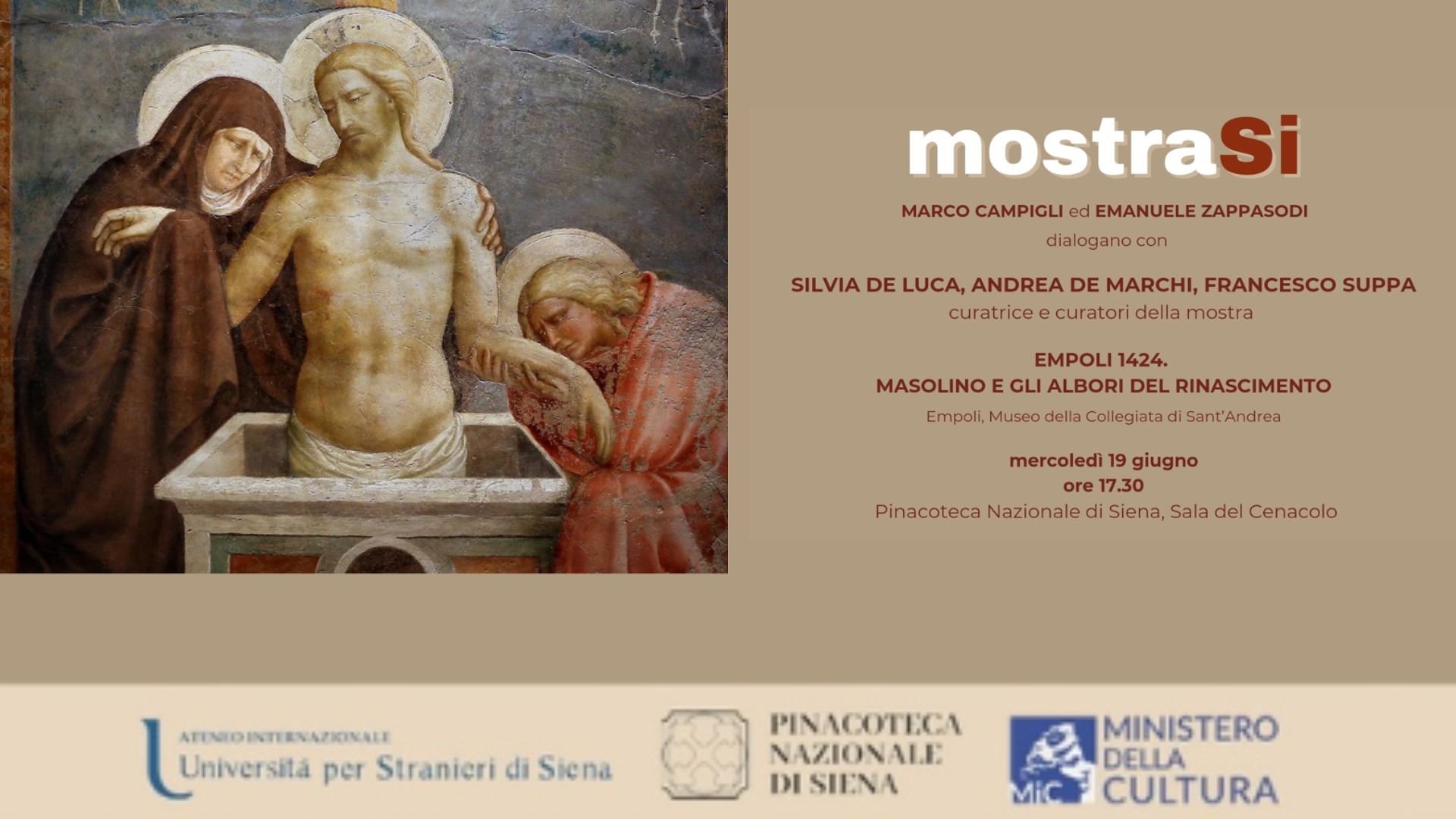 "MostraSI. Racconti e dialoghi d'arte: Empoli 1424. Masolino e gli albori del Rinascimento"